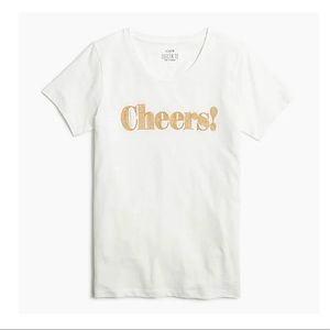🦩4/$20 J.Crew Factory Cheers Graphic Tee S